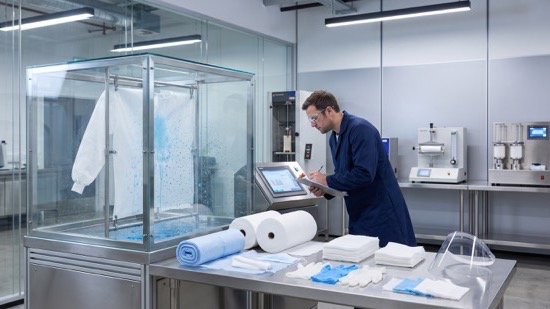 Medical textile and PPE testing equipment laboratory
