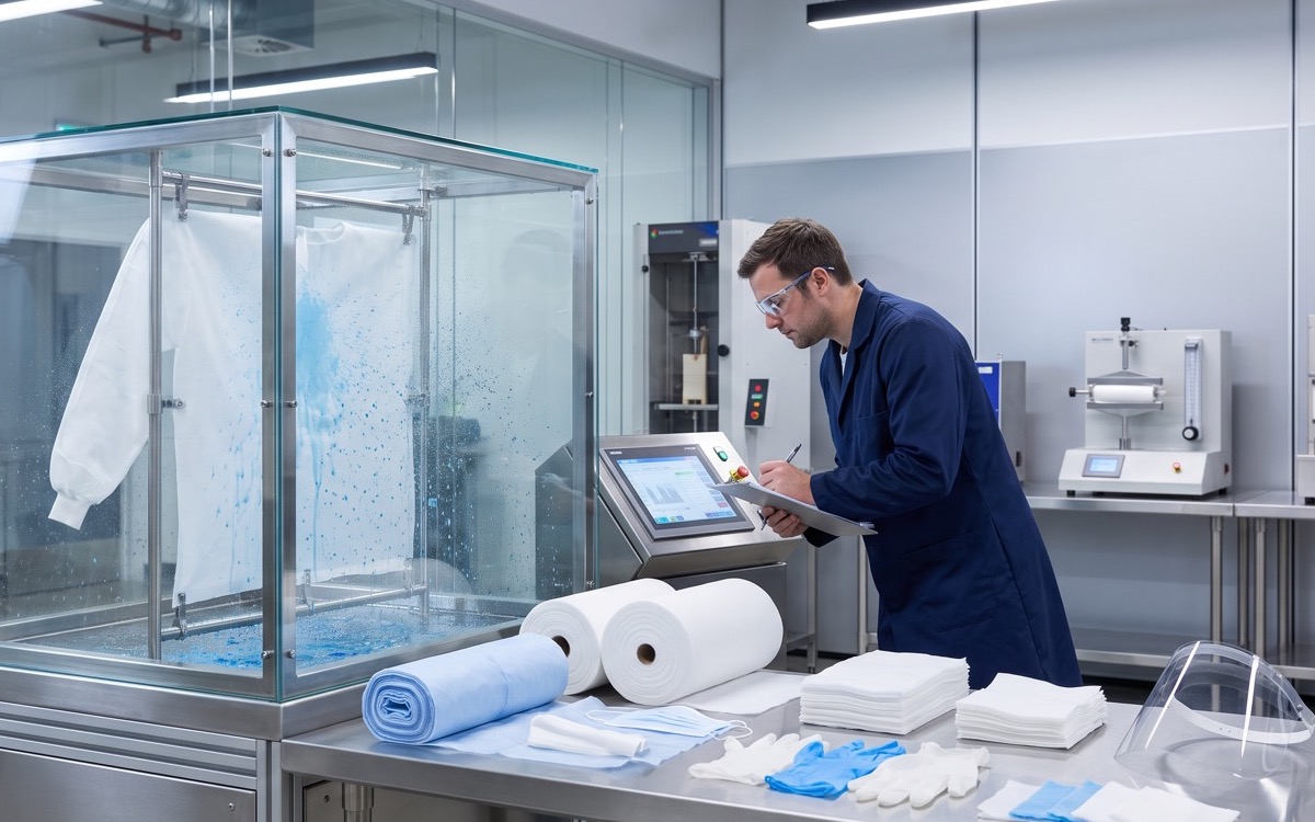 Medical textile and PPE testing equipment laboratory